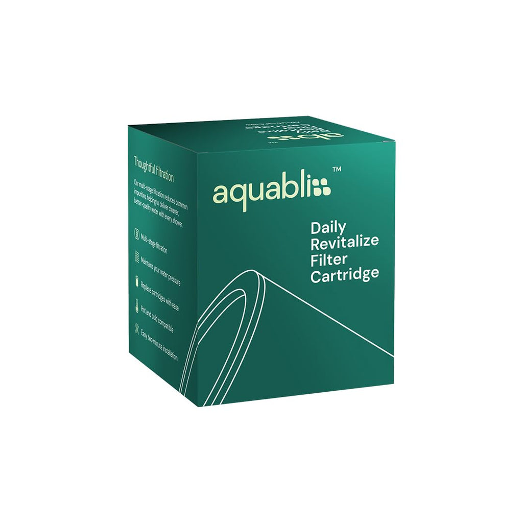 AquaBliss High Output Shower Filter Replacement Cartridge – Reduces Chemicals & Chlorine, Restores pH Balance, Glowing Skin, Strong Nails & Shimmering Hair – 1-Pack (SFC100)