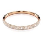 Swarovski Sublima Bangle Bracelet, Snow Pavé of Clear Round Crystals in a Rose Gold-Tone Finished Setting, Size M, Part of the Sublima Collection