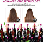 Plus 2.0 Dual Voltage Hair Dryer Brush with European Plug, Blow Dryer Brush for European Travel 125V - 240V One Step Hair Dryer and Styler Volumizer with Negative Ion Anti-frizz Styling Brush