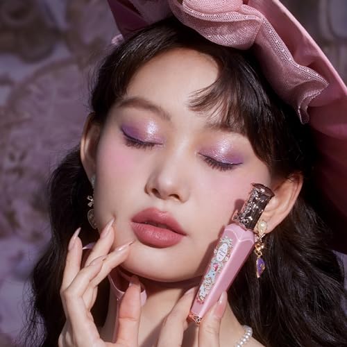 Flower Knows Strawberry Rococo Cloud Lip Cream Matte Liquid Lipstick-Long Lasting&Highly Pigmented Lip Stain -Velvety Waterproof Lip Makeup for Girls&Women-0.12 Fl Oz,1 Count(S04 Strawberry Moon)