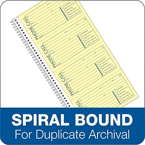 Adams Phone Message Book, Carbonless Duplicate, 5.50 x 11 Inches, 4 Sets per Page, 400 Sets per Book (SC1154D)