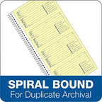 Adams Phone Message Book, Carbonless Duplicate, 5.50 x 11 Inches, 4 Sets per Page, 400 Sets per Book (SC1154D)