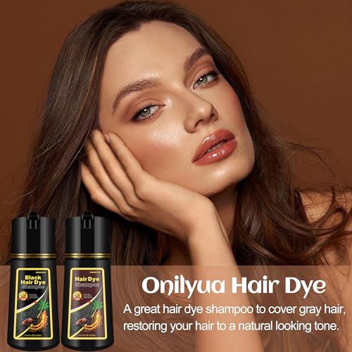 Dark Wine Red Hair Dye Shampoo 3 in 1, Hair Color Shampoo Burgundy for Men & Women Hair Colors in Minutes, Long-Lasting Hair Dye Shampoo Hair Color Shampoo for Men Women (Dark wine red)