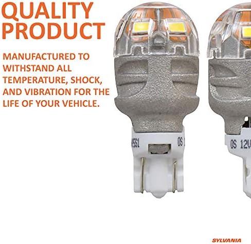 SYLVANIA - 921 T-16 W16W ZEVO LED White Bulb - Bright LED Bulb, Ideal for Interior Lighting - Map, Dome, Trunk, Cargo and License Plate (Contains 2 Bulbs)