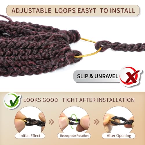 Karida 9 Packs Goddess Box Braids Crochet Hair 10 inch, Crochet Braids With Curly Ends, Pre-Looped Boho Box Braids Crochet Hair For Black Women (10 Inch, TBug#)