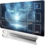 MTG Playmat Size 24x14in Free Storage Bags Non-Slip Backing Printing, Ideal for Card Game Enthusiasts TCG Playmat (with Zone,Battle)