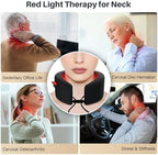 Comfytemp Portable Cordless Red Light Therapy for Neck Pain Relief, FSA HSA Eligible Near Infrared Light Therapy Neck Wrap, Rechargeable Wireless Wearable Light Wrap for Travel