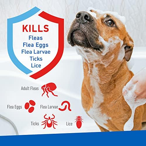 Plus Flea & Tick Shampoo with Precor for Cats, Kittens, Dogs & Puppies Over 12 Weeks Of Age, Sensitive Skin Flea Treatment Formula, Kills Adult Fleas, Flea Eggs, Ticks, and Lice, 1 Gallon