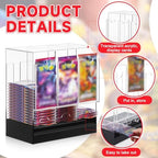 1 Pcs Acrylic Booster Pack Dispenser, Card Dispenser Storage and Organizer, for Trading Card, Booster Packs, Sports & More (Black Base 3 Slots)
