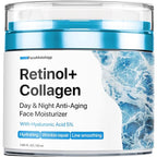 Face Moisturizer Retinol Cream - Men and Women Day & Night Neck Décolleté with Retinol, Collagen Hyaluronic Acid Hydrating Safe for All Skin Types