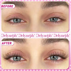 Natural Lash Clusters Kit Wispy 9-14MM Cluster Eyelash Extensions C Curl Eyelash Clusters Thin Band Individual Lashes DIY Lash Extension Kit with Lash Remover for Self Application by Delyneph
