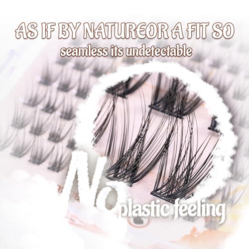 Upgraded,10mm Lash Clusters Wispy D Curl with No Plastic Feel,Natural Cluster Eyelash Extensions,Ultra-Soft Individual Lashes with Thin Band,long-lasting and New Comfort -Sunrise Style[Ehszm Beauty]