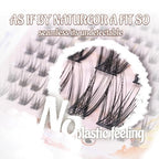Upgraded,10mm Lash Clusters Wispy D Curl with No Plastic Feel,Natural Cluster Eyelash Extensions,Ultra-Soft Individual Lashes with Thin Band,long-lasting and New Comfort -Sunrise Style[Ehszm Beauty]