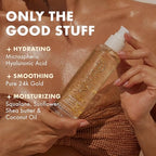 Kopari Golden Aura Body Oil, Toasted Vanilla Post Shower Body Oil with 24k Gold & Hyaluronic Acid. Lightweight Hydrating Formula for Glowing Skin