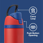 Owala Marvel FreeSip Stainless Steel Water Bottle 24 oz Spiderman