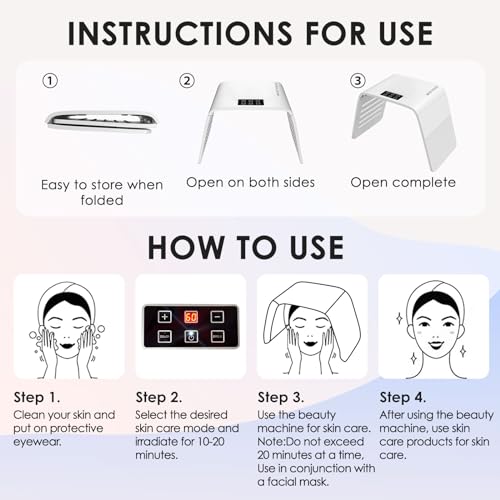 Red-Light-Therapy, Red Light Therapy for Face, 7 Colors Facial Led Light Therapy Face Mask,SPA Equipment for Skincare at Home