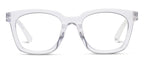 Peepers by PeeperSpecs Women's to The Max Square Blue Light Blocking Reading Glasses, Clear, 49 + 2