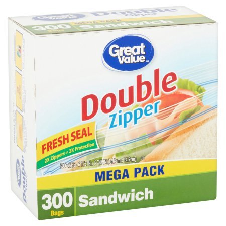 Great Value Sandwich Bags, 300 count