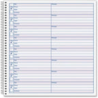 Adams Voice Mail Log, 8.25 x 8.5 Inch, Spiral Bound, 60 Forms per Book, 2-Pack, White (S8714)