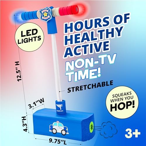 Flybar My First Foam Pogo Jumper for Kids Fun and Safe Pogo Stick for Toddlers, Durable Foam and Bungee Jumper for Ages 3 and up, Supports up to 250lbs