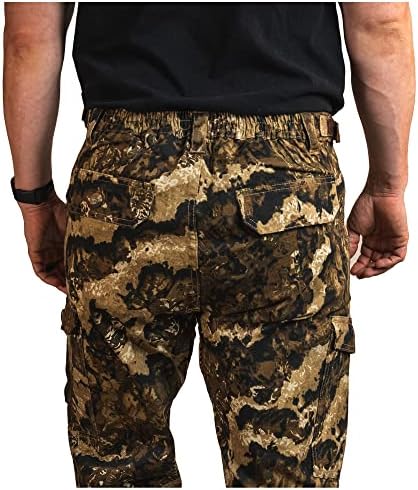 HOT SHOT Men’s Camo Performance Pant, Multi-Pocket Adjustable Waist Pants, Comfortable Year-Round Deer Hunting Gear for Men