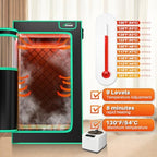 TOREAD Portable Infrared Steam Sauna with 660nm Red Light Therapy Saunas for Home,Personal Sauna Tent with 3L 1200W Steamer, Adjustable Temperature, Timer Setting, Remote Control, Folding Sauna Chair