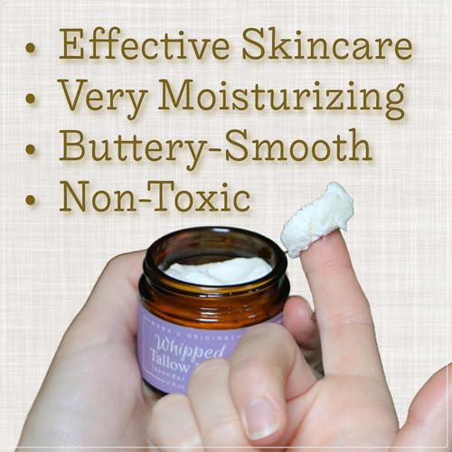 Handmade Whipped Tallow Balm, 100% Grass-fed/finished Beef Tallow, Non-Toxic Skincare, Natural Tallow Face Moisturizer, Relief For Dry Skin, Stretch Marks, Dark Circles, Razor Rash, Aftershave - 2 oz (Coffee & Vanilla Bean)