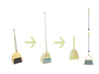 Xifando Mini Broom with Dustpan for Kids,Little Housekeeping Helper Set (Light Yellow)
