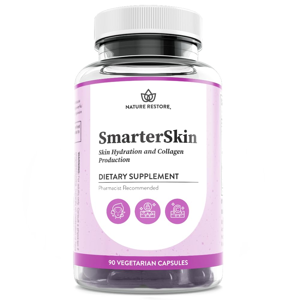 SmarterSkin. Polypodium Leucotomos & Verbascoside Skin Defense Supplement. Advanced Internal Cellular Antioxidant for Sun-Exposed Skin. Anti-Photoaging & Collagen Support, Vegan Capsules