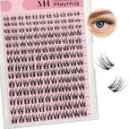Natural Lash Clusters - 154PCS Cluster Eyelash Extensions, 8-14mm Mixed Individual Lashes, Comfortable Eyelash Clusters with Thin Band, Individual Lash Clusters Easy to Apply (Realistic)
