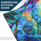 MTG Playmat, TCG Card Game Playmat, Stitched Edge, Non-Slip Rubber Bottom - 24 x 14 inch - Island