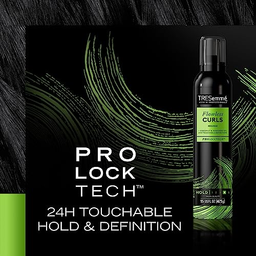 TRESemmé Hair Mousse 2-Pack + Keratin Repair Hair Mask – Flawless Curls Alcohol-Free, Anti-Frizz Hair Products with Heat Protection (3 Piece Set)