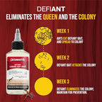 Catchmaster Defiant Liquid Ant Bait (50 uses) + 20 Reusable Stations (10 Stacked), Multi-Surface Ant Killer for Home, Ant Traps Indoor & Outdoor, Pest Control Traps, Reduce & Remove Ant Colonies