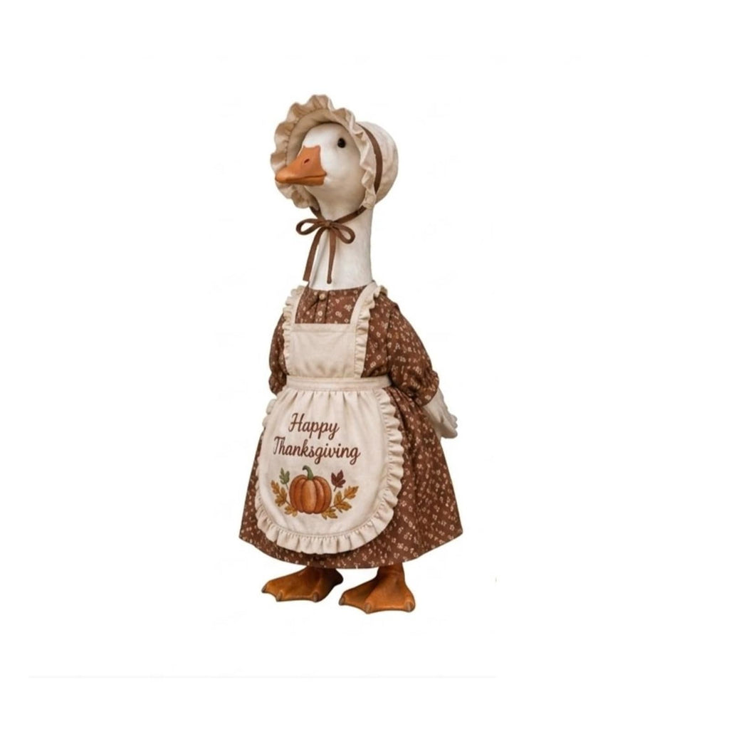 Gliswaieuznd Thanksgiving Pilgrim Porch Goose Outfits for 23'' Goose Statue