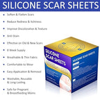Silicone Scar Sheets (1.6” x 120”), Clear Gel Silicone Scar Tape, Invisible Medical Grade Scar Silicone Strips, Transparent Advanced Removal Scar Patches for C-Section, Keloids, Burn, Acne