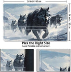 Playmat for MTG, with Free Storage Bags,Game Mat 24 x 14 inches, TCG and Board Game Mat for Cards,Mousepad Desk Mats (with Zones,Magic Mat 4)