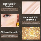 FOCALLURE PerfectBase Lasting Poreless Liquid Foundation, Medium to Full Coverage with Matte Finish, Covers Blemishes & Under-Eye Circles for All Skin Types, CP32 AMBER