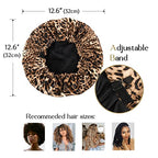 YANIBEST Double Layer Satin Bonnet Silk Bonnet Adjustable Hair Bonnet for Sleeping Hair Bonnets for Women Curly Natural Hair