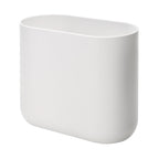 iDesign Small Slim Plastic Bathroom Trash Can, White