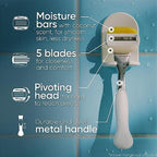 Gillette Venus Comfortglide with Olay Coconut Womens Razor Handle + Blade Refills, Silver, 2 Count