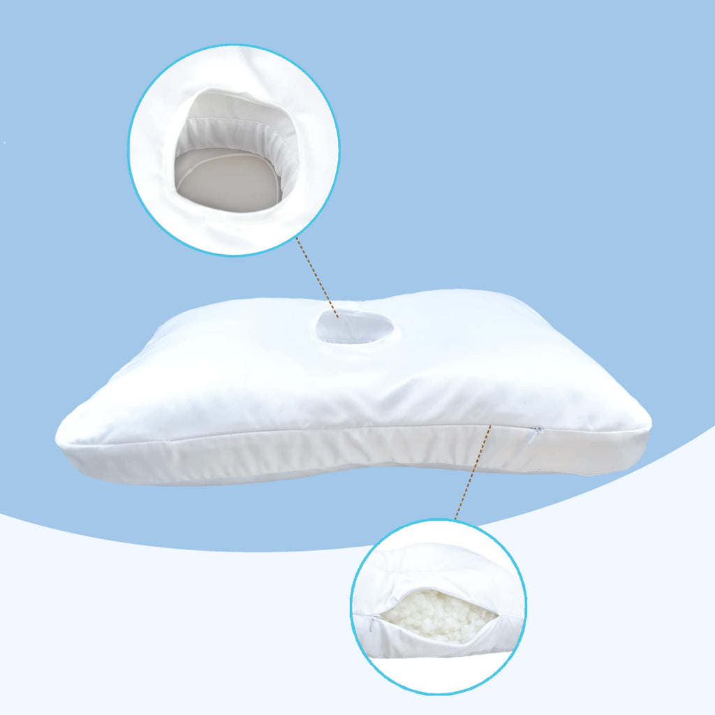 pinklilycare Pillow with a Hole for CNH and Ear Pain Ear Inflammation Pressure Sores Side Sleeping Pillow Ear Guard Pillow