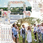 120 Count Wedding Mini Bubble for a Wedding Wands Bulk Heart Bubble Wand for Guests Send Off Party Supplies Valentine Anniversaries Celebration (Wild Flower)
