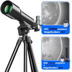 Telescope for Kids 50mm Aperture 360mm AZ Astronomical Portable Telescope for Adults Beginners with Upgraded Tripod White
