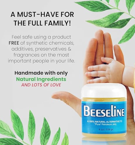 Beeseline Original Unpetroleum - 100% Natural & Hypoallergenic Alternative to Petroleum Jelly - Lips, Hands, Baby, Makeup Remover and More (2 Ounce)