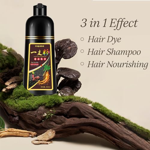 Hair Dye Shampoo 3 in 1, Hair Color Shampoo, Semi-Permanent Hair Color, Instant Wine Red Hair Dye, Safe & Professional Hair Dye Shampoo, Easy To Use, For Salon & Home DIY 16.9 FL OZ (Wine Red)