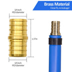 10 Pack 3/4" PEX Fittings, Brass Straight Coupling Fittings