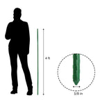 Frcctre 30 Pack 4 Ft Garden Stakes, 48 Inch Sturdy Green Plant Sticks, Plastic Coated Metal Tomato Stakes Support Plant Climbing Support for Tomatoes, Cucumber, Fences, Beans, Potted Plants