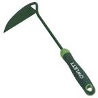 Owlett Japanese Weeding Sickle, Garden Hand Hoe Sickle Hoe with Ergonomic Rubber Handle, High-Hardness Carbon Steel Manual Weeder Tool for Weeding Cultivating Trenching Soil Loosening