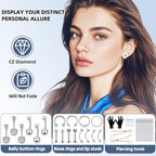 110Pcs Piercing Kit for all Body Piercings with Piercing Tools for Eyebrow Nose Ear Septum Belly Button Lip Tongue Cartilage and More with 12G 14G 16G 20G Piercing Needles