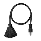 50FT 12/3 Outdoor Extension Cord, Heavy Duty 3-Outlet SJTW Indoor/Outdoor Three-Prong Power-Cord 12-Gauge Grounded 15-Amp 1875 Watts